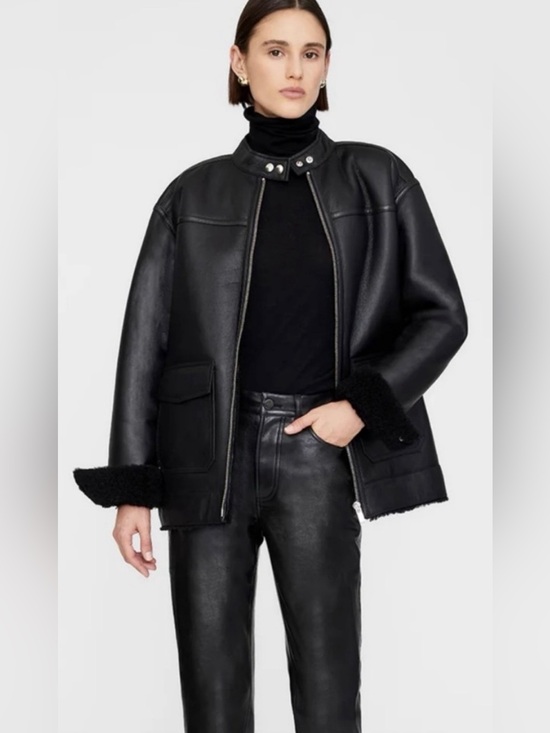 Anine Bing Jackets & Blazers - Anine Bing Henry Black 100% Shearling Jacket New Never Worn W/O Tags